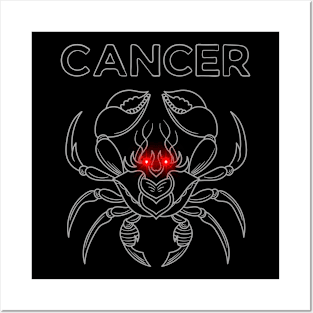 Cancer | Evil Red Eyed Crab Posters and Art